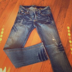 Distressed A/X jeans